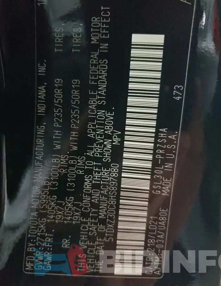 5TDXZ3DC8HS897880 Photo# 14