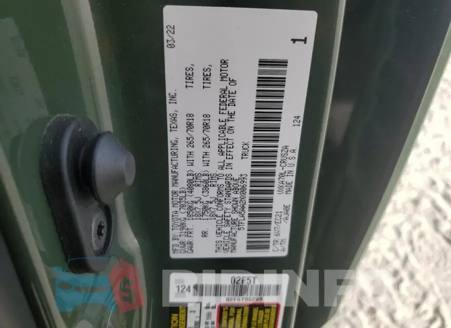 5TFLA5AA2NX006993 Photo# 12