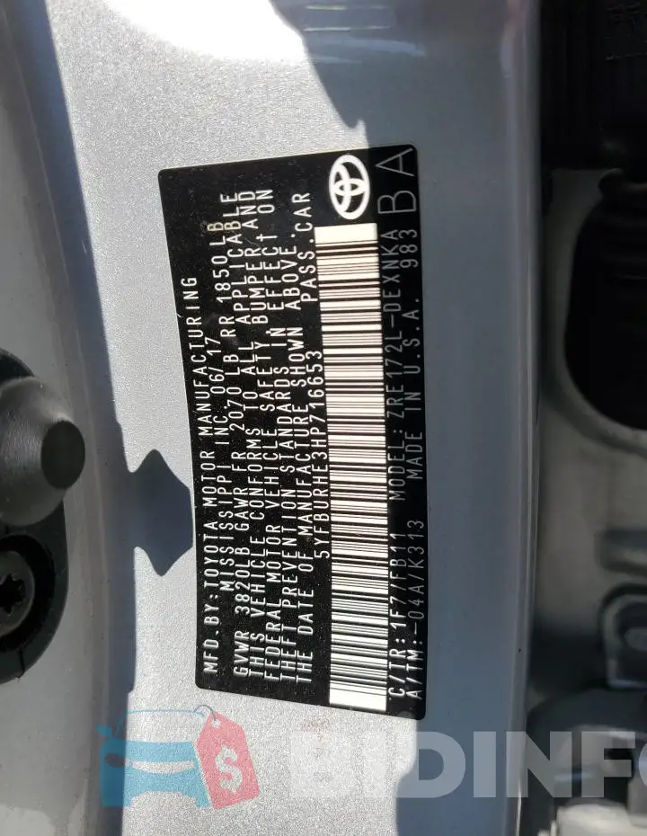 5YFBURHE3HP716653 Photo# 13