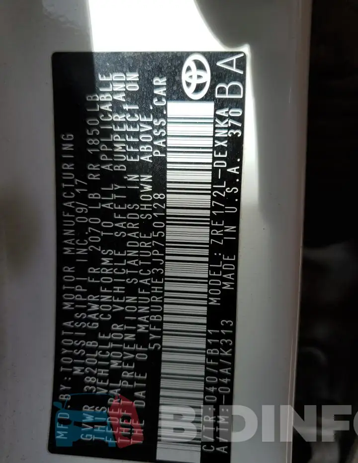 5YFBURHE3JP750128 Photo# 12