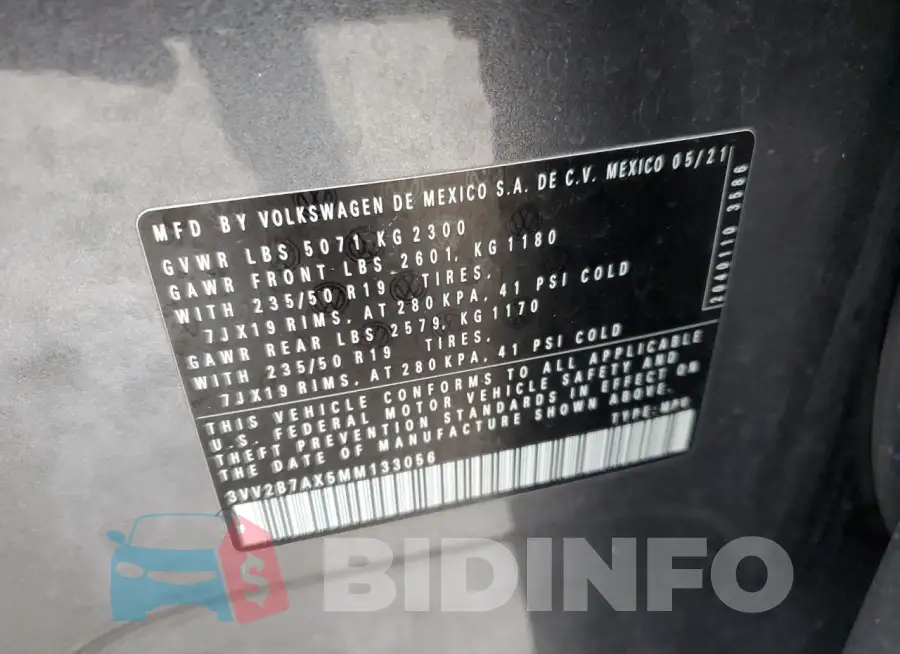 3VV2B7AX5MM133056 Photo# 12