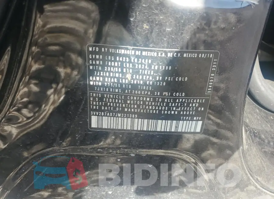 3VV2B7AX7JM221389 Photo# 12