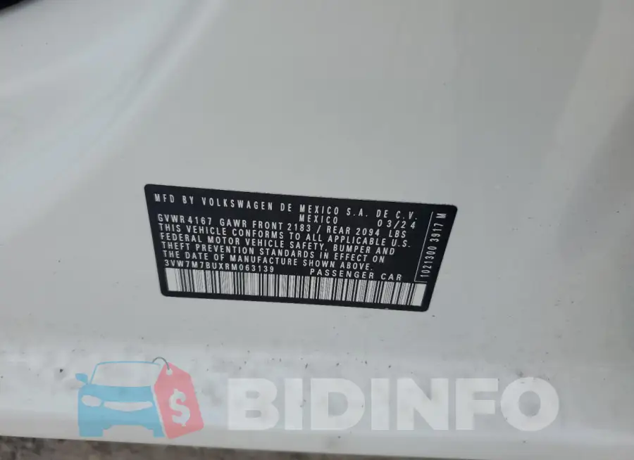 3VW7M7BUXRM063139 Photo# 13