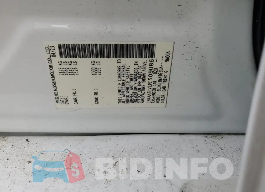 1N4AA6CV1PC509086 Photo# 12
