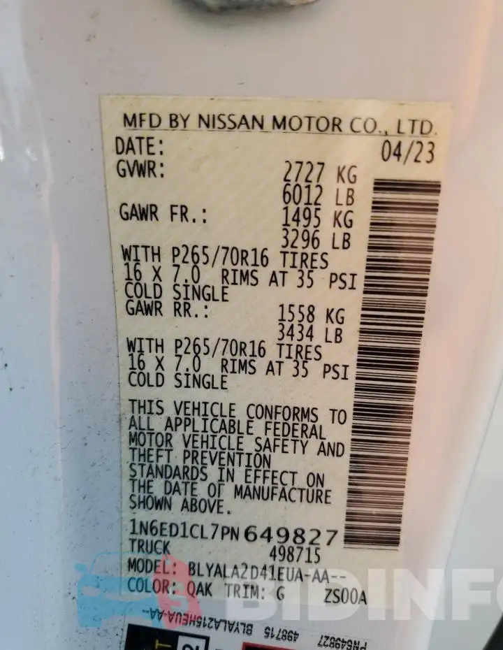 1N6ED1CL7PN649827 Photo# 12