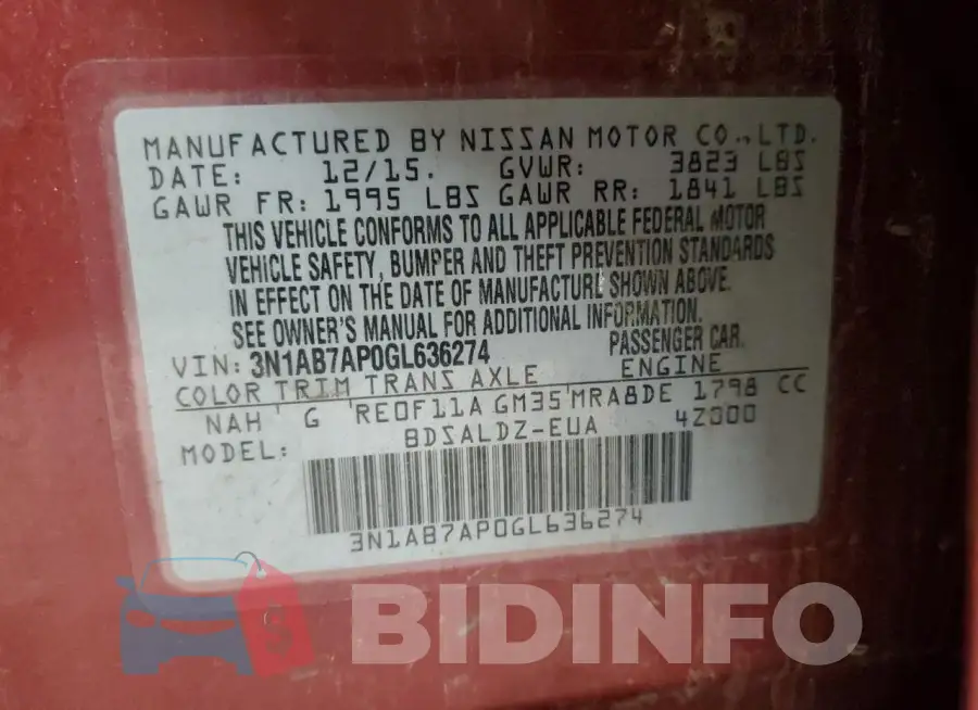 3N1AB7AP0GL636274 Photo# 12