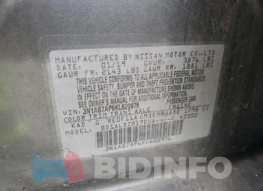 3N1AB7AP6KL620976 Photo# 12