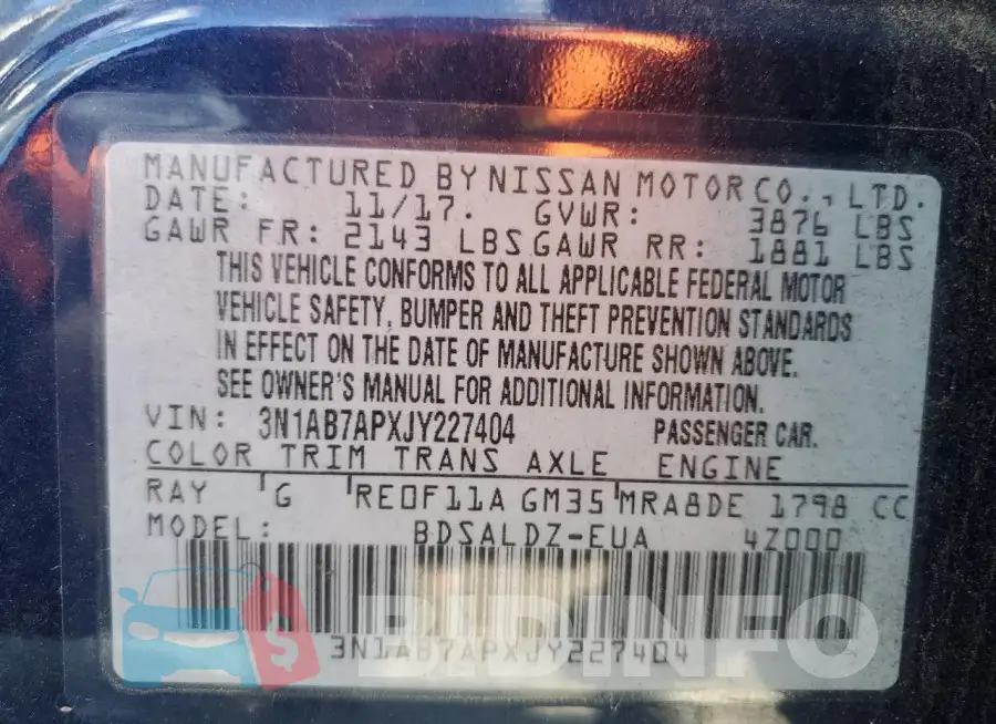 3N1AB7APXJY227404 Photo# 13