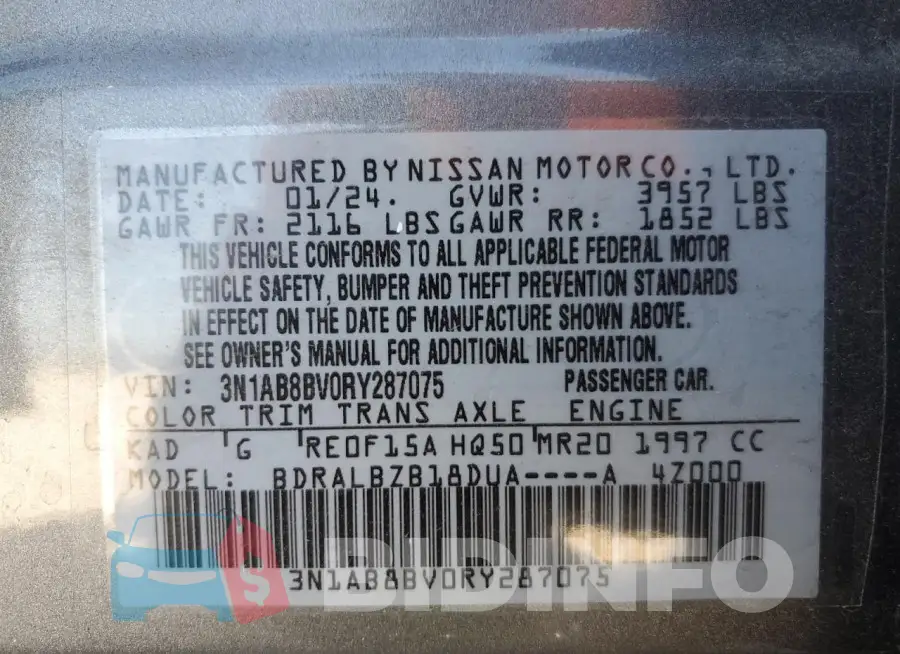 3N1AB8BV0RY287075 Photo# 12
