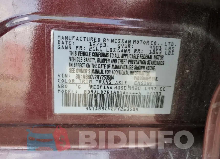 3N1AB8CV2RY263584 Photo# 12