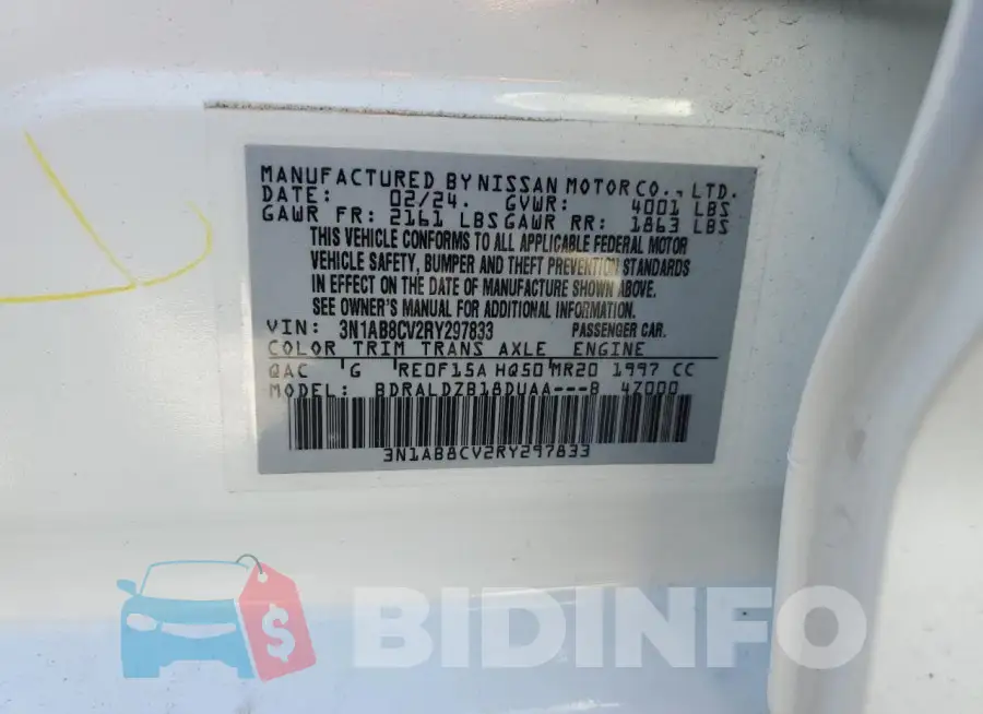 3N1AB8CV2RY297833 Photo# 12