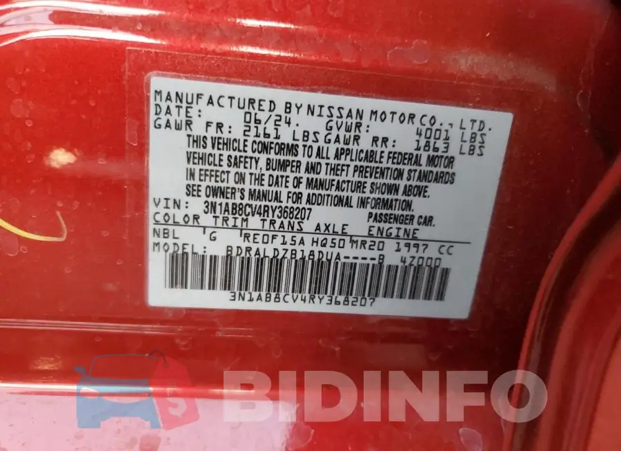 3N1AB8CV4RY368207 Photo# 13