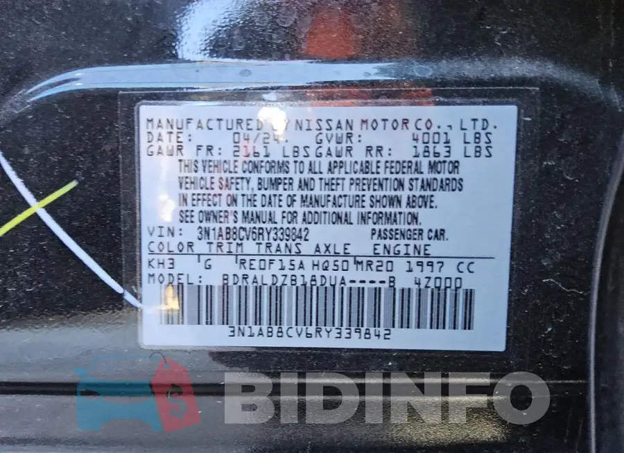 3N1AB8CV6RY339842 Photo# 12