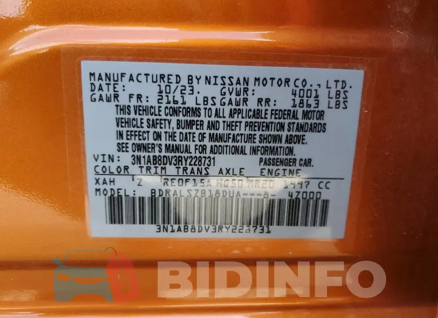 3N1AB8DV3RY228731 Photo# 12