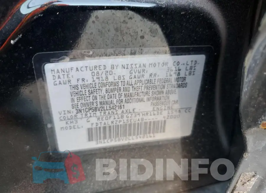 3N1CP5BV2LL542161 Photo# 12