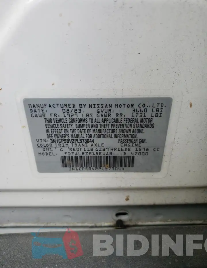 3N1CP5BV2PL573044 Photo# 12