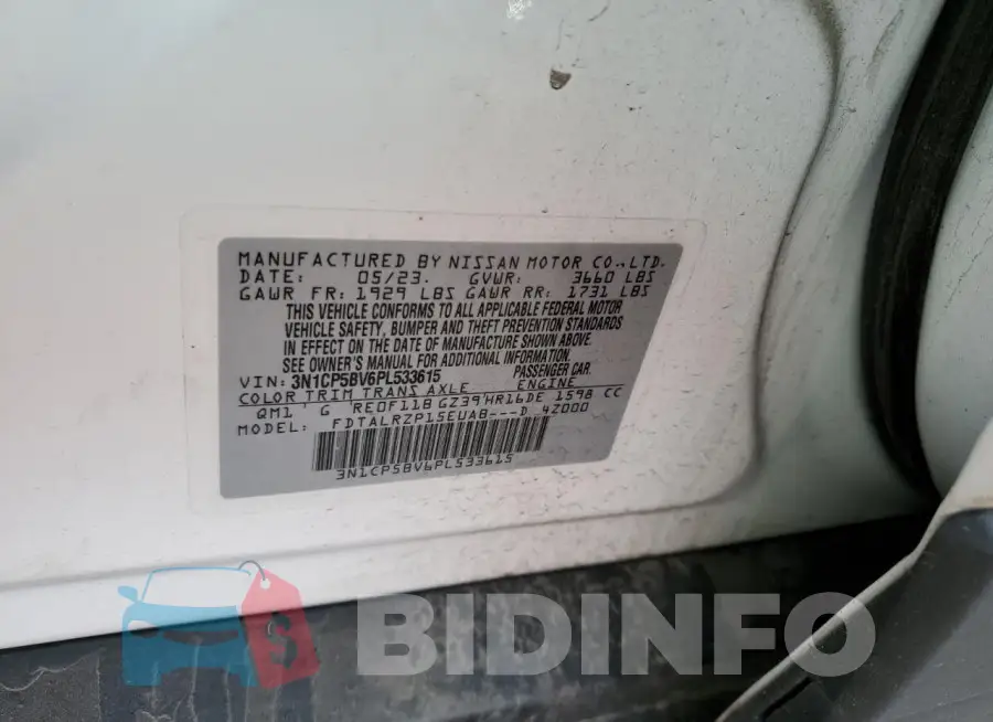 3N1CP5BV6PL533615 Photo# 13