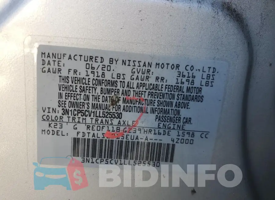 3N1CP5CV1LL525530 Photo# 13