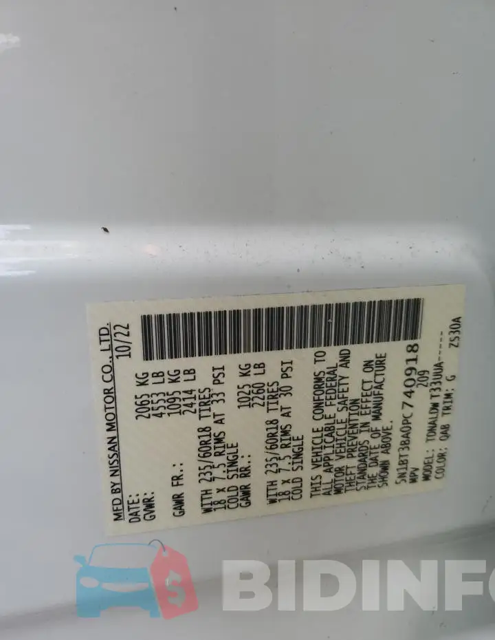 5N1BT3BA0PC740918 Photo# 13