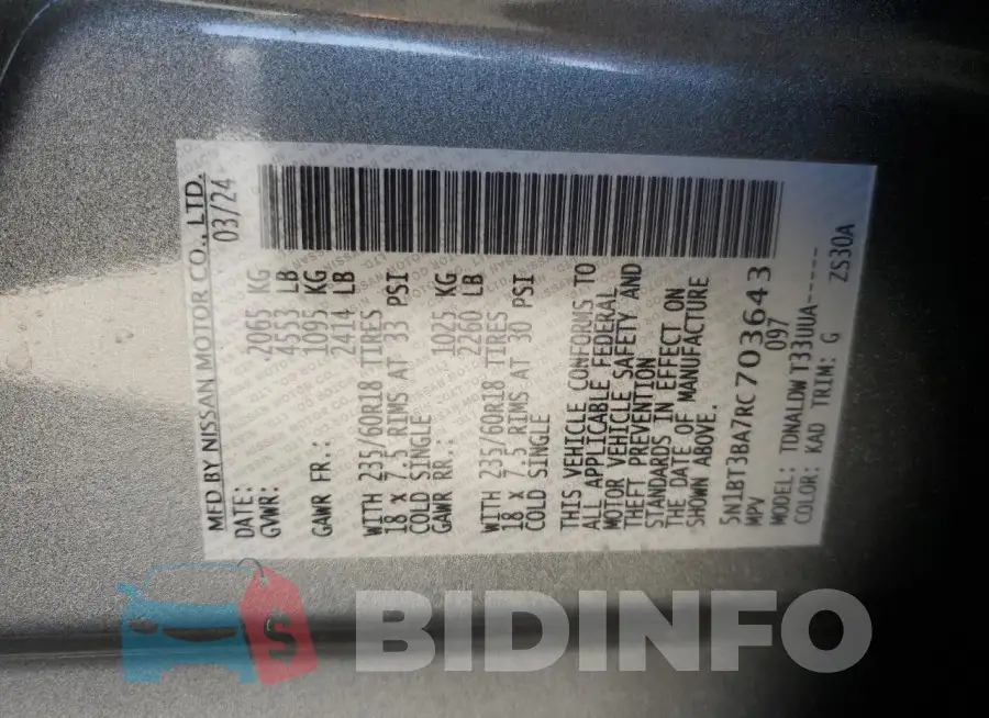 5N1BT3BA7RC703643 Photo# 13