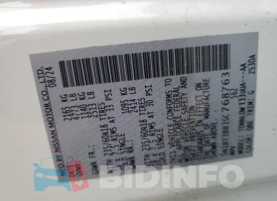 5N1BT3BB3SC768763 Photo# 13