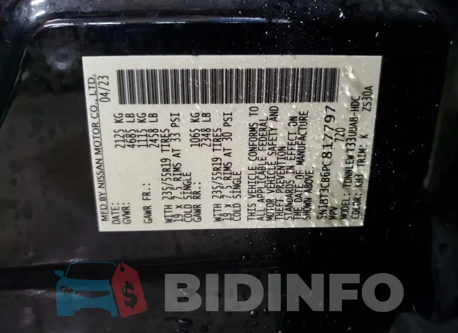 5N1BT3CB6PC817797 Photo# 12