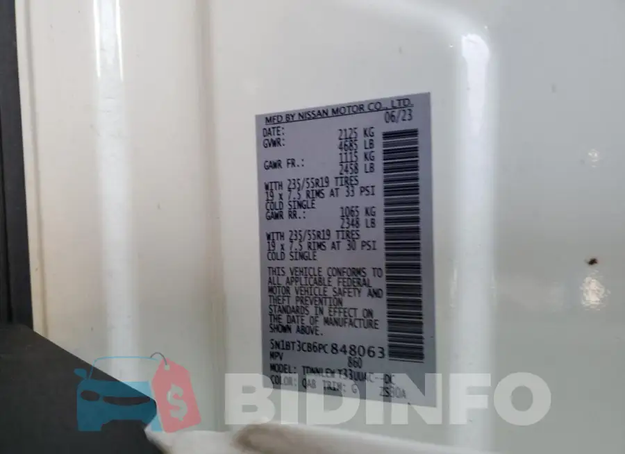 5N1BT3CB6PC848063 Photo# 13