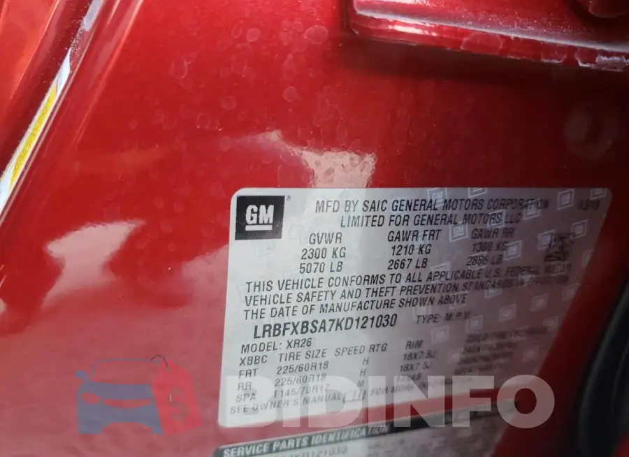 LRBFXBSA7KD121030 Photo# 12