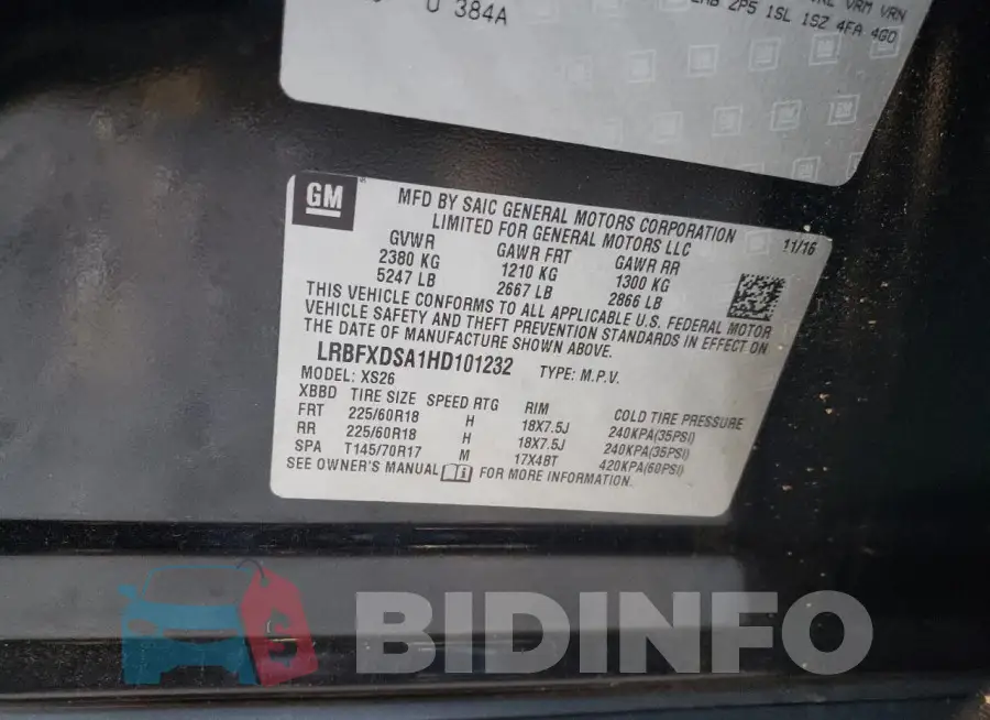 LRBFXDSA1HD101232 Photo# 12