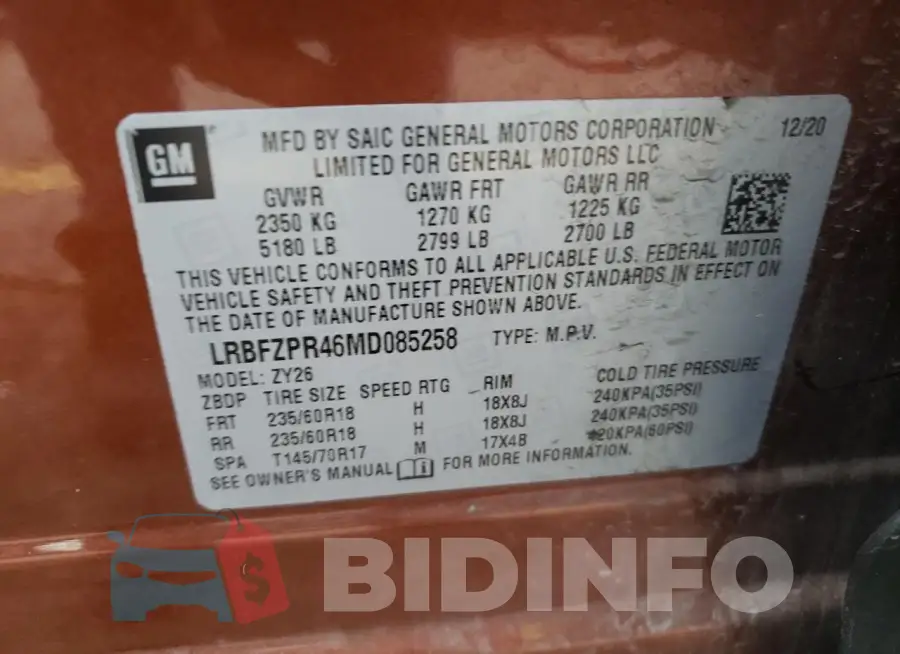 LRBFZPR46MD085258 Photo# 13