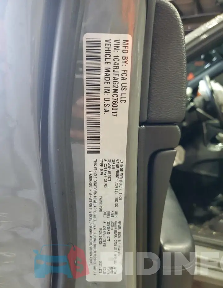 1C4RJFAG2MC760017 Photo# 13