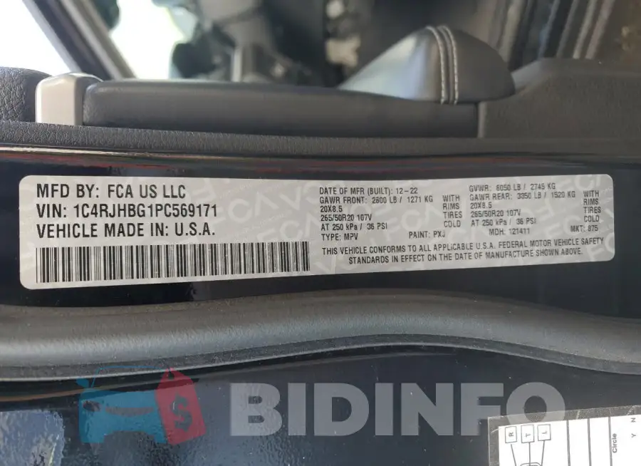 1C4RJHBG1PC569171 Photo# 14