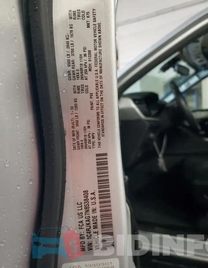 1C4RJKAG7N8538408 Photo# 14