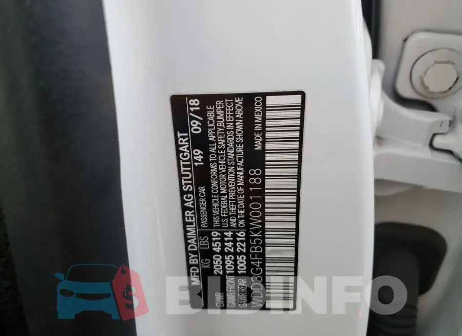 WDD3G4FB5KW001188 Photo# 12