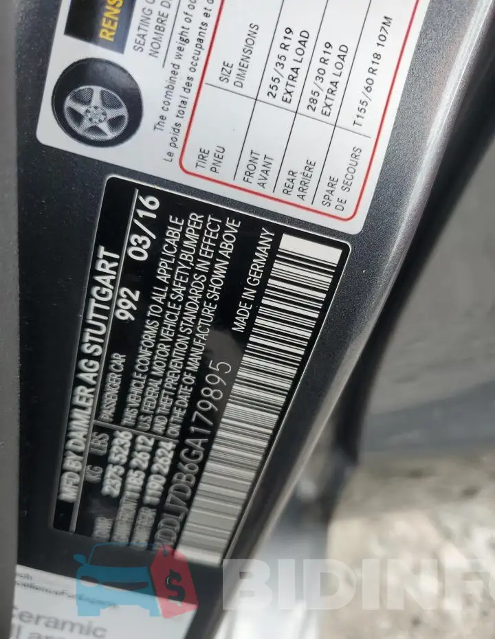 WDDLJ7DB6GA179895 Photo# 13