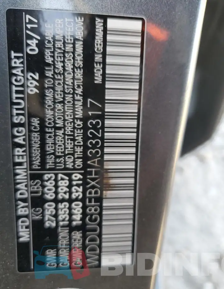 WDDUG8FBXHA332317 Photo# 12