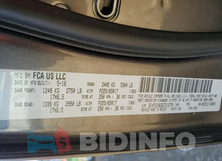 3C4PDCAB3GT213770 Photo# 13