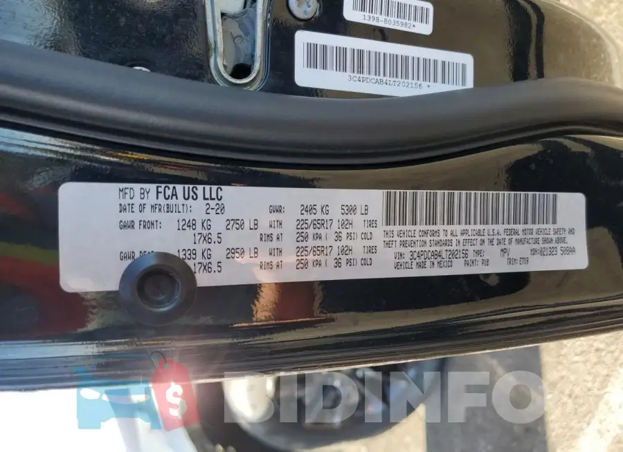 3C4PDCAB4LT202156 Photo# 13