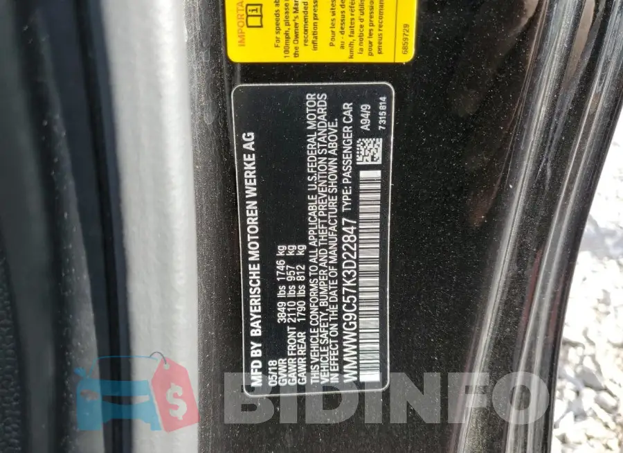 WMWWG9C57K3D22847 Photo# 13