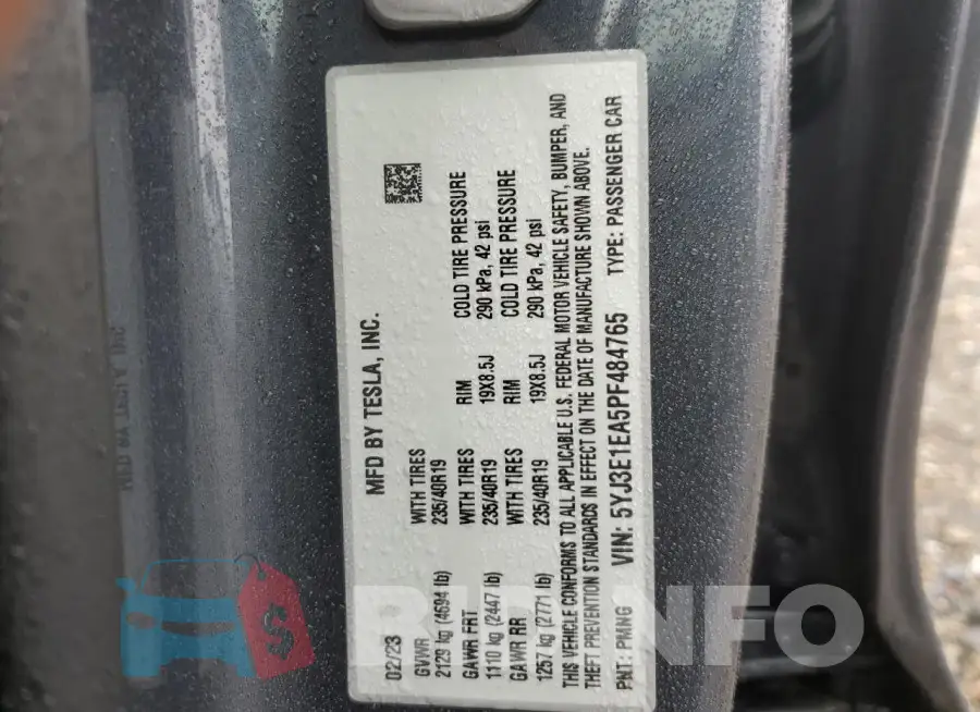5YJ3E1EA5PF484765 Photo# 12