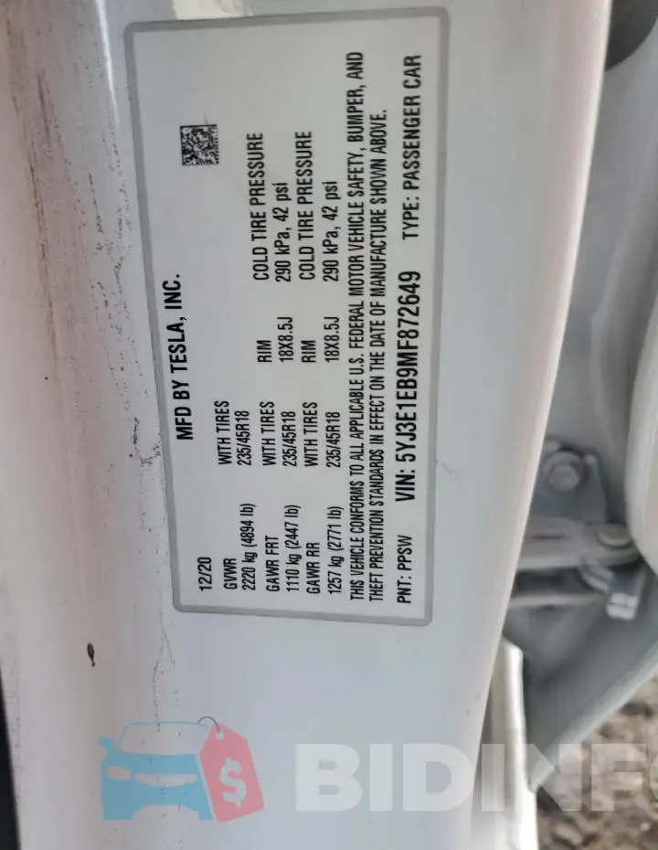 5YJ3E1EB9MF872649 Photo# 12