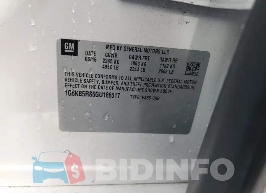 1G6KB5RS6GU166517 Photo# 12