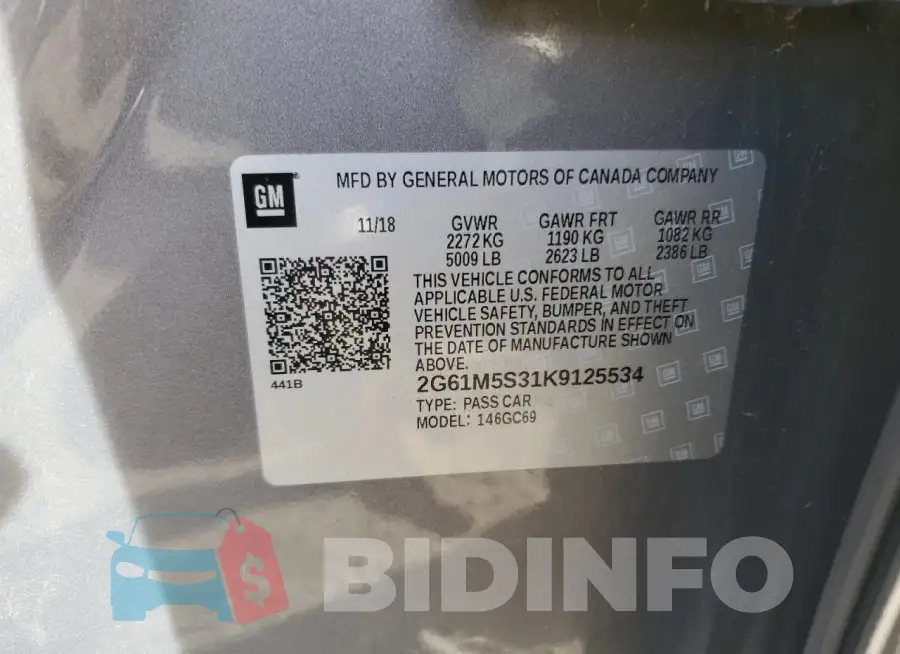 2G61M5S31K9125534 Photo# 13