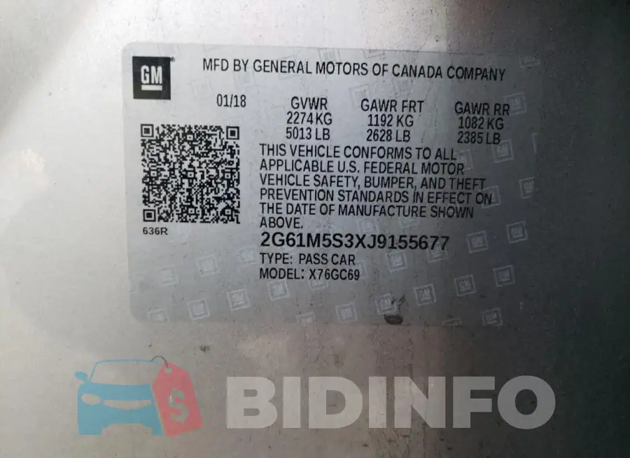 2G61M5S3XJ9155677 Photo# 12
