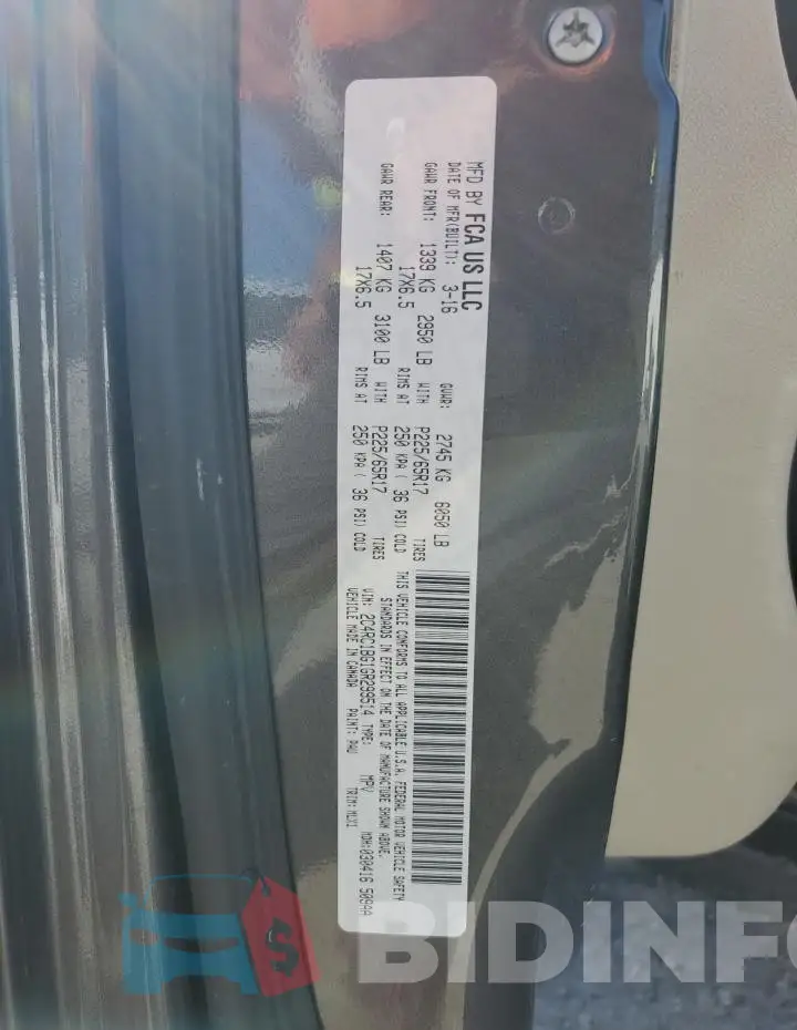 2C4RC1BG1GR299514 Photo# 14