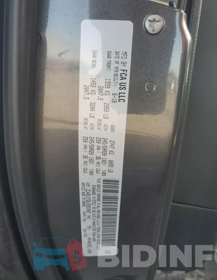 2C4RC1FG8JR351805 Photo# 13