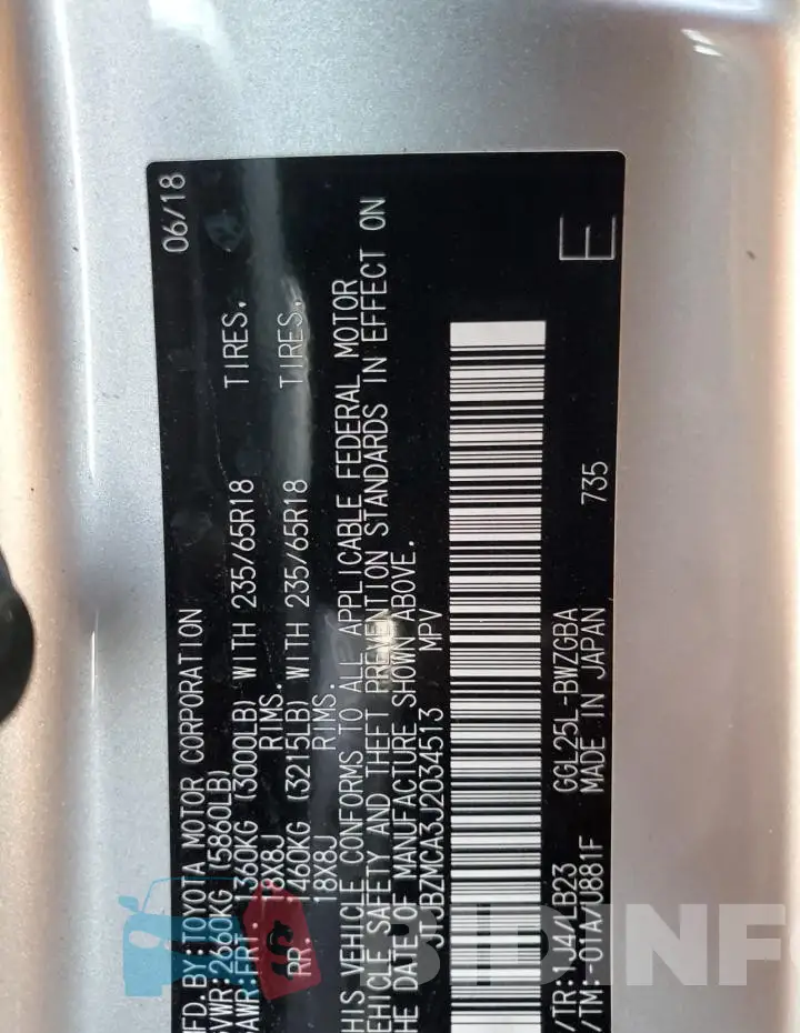 JTJBZMCA3J2034513 Photo# 13