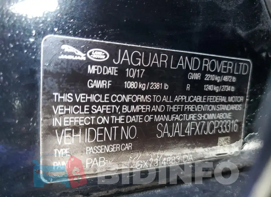 SAJAL4FX7JCP33316 Photo# 13