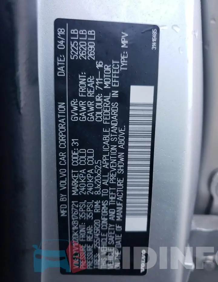 LYV102DK1KB176721 Photo# 13