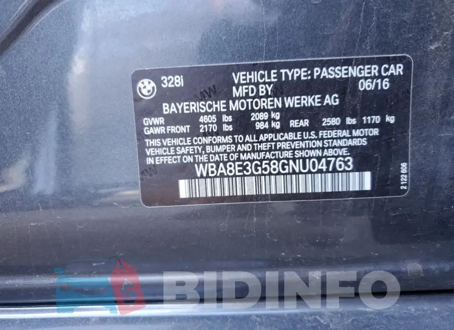 WBA8E3G58GNU04763 Photo# 12